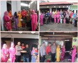 Polresta Pekanbaru Bersama Badan Kependudukan Keluarga Berencana Nasional (BKKBN) Prov. Riau Beri Bantuan Sembako Kepada Penderita Stunting.