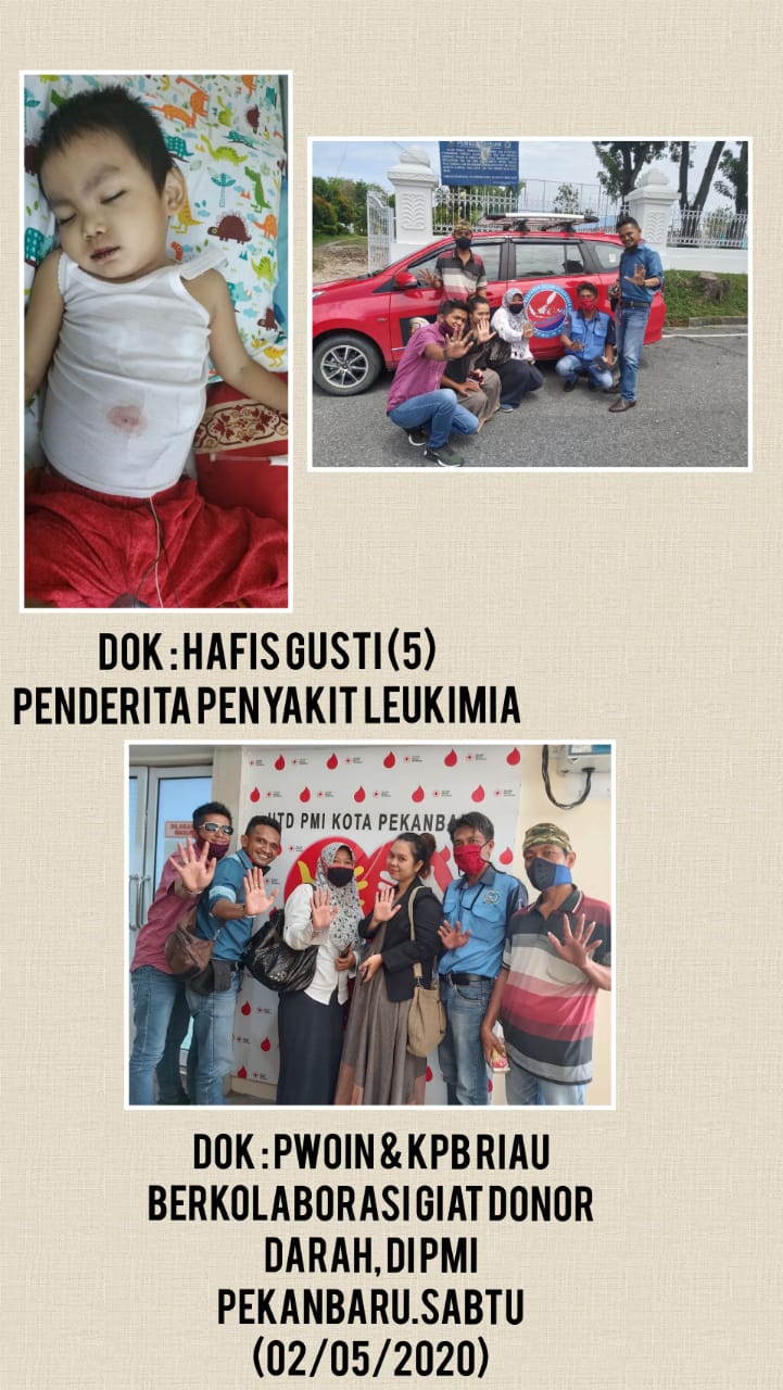 Permalink ke 16 Kantong Dibutuhkan Bocah berusia Enam Tahun, PWOIN dan KPB didukung LIRA Riau lakukan Giat Donor Darah.