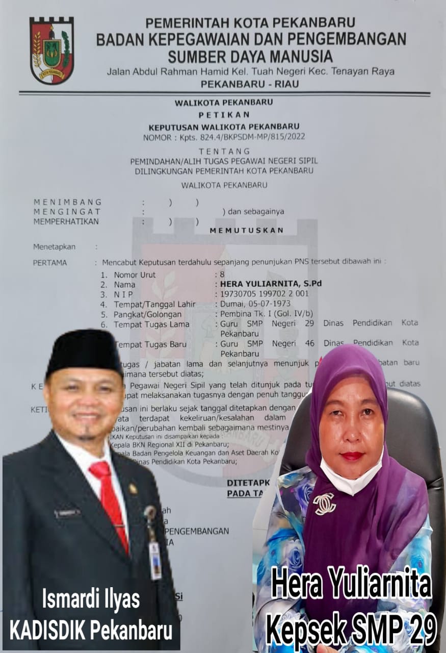 Permalink ke Benarkah Kadisdik Tunggangi SK Petikan Walikota Pekanbaru dan UU Pers?, Berikut Jawabannya
