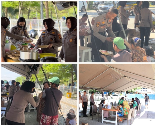 Permalink ke Program Berbagi Sarapan Gratis Direktorat Samapta Polda Riau, Hasil Masakan Polwan.