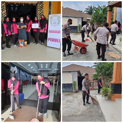 Permalink ke Bhayangkari Peduli, Bantuan Sosial di Berikan di Gereja GBI Pasir Halus Desa Perhentian Raja
