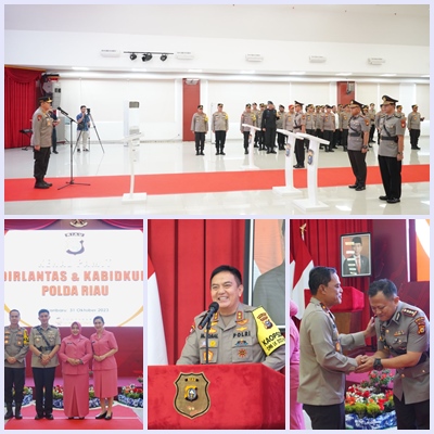 Permalink ke Kapolda Riau Lantik Kombes Taufik Lukman Nurhidayat sebagai Dirlantas dan AKBP Mohamad Qori Oktohandoko sebagai Kabidkum