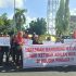 Tuntut Tahanan Polsek Pinggir Dibebaskan, Ratusan Masa SPKN Riau Gelar Aksi Unjuk Rasa