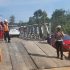 Satlantas Polres Kampar Uji Coba Jembatan Bailey di KM 106/107 Jalan Amblas Desa Tanjung Alai XIII Koto Kampar