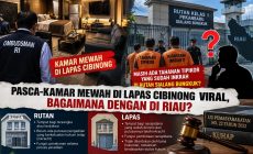 Permalink ke Pasca-Kamar Mewah di Lapas Cibinong Viral, Bagaimana Kondisi Pemasyarakatan di Riau? Permalink ke Pasca-Kamar Mewah di Lapas Cibinong Viral, Bagaimana Kondisi Pemasyarakatan di Riau?
