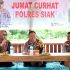 TPS Terkena Dampak Banjir, Kapolres Siak Ungkapkan Solusi Dalam Jumat Curhat, Demi Terciptanya Pemilu Aman dan Lancar