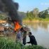 Polsek Kuantan Mudik Tertibkan Dua Unit Rakit PETI di Sungai Batang Tiu, Desa Setiang