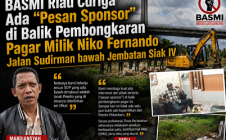 Permalink ke BASMI Riau Curiga Ada “Pesan Sponsor” di Balik Pembongkaran Pagar Milik Niko Fernando Jalan Sudirman bawah Jembatan Siak IV