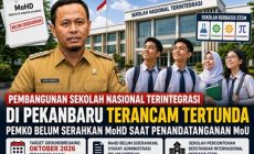 Permalink ke Pembangunan Sekolah Nasional Terintegrasi di Pekanbaru Terancam Tertunda, Pemko Belum Serahkan MoHD Saat Penandatanganan MoU