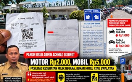 Permalink ke Parkir RSUD Arifin Achmad Disorot! Motor Rp2.000, Mobil Rp5.000, Agung Nugroho Justru Turunkan Tarif Parkir
