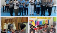Permalink ke Satlantas Polres Kampar Sosialisasikan Keselamatan Berlalu Lintas di SMK N 1 Bangkinang, Bagikan Helm SNI