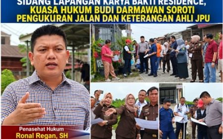 Permalink ke Sidang Lapangan Karya Bakti Residence, Kuasa Hukum Budi Darmawan Bantah Kliennya Bangun di Atas Lahan Fasos