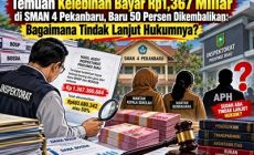 Permalink ke Temuan Kelebihan Bayar Rp1,367 Miliar di SMAN 4 Pekanbaru, Baru 50 Persen Dikembalikan: Bagaimana Tindak Lanjut Hukumnya? Permalink ke Temuan Kelebihan Bayar Rp1,367 Miliar di SMAN 4 Pekanbaru, Baru 50 Persen Dikembalikan: Bagaimana Tindak Lanjut Hukumnya?