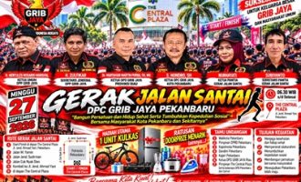Permalink ke GRIB JAYA Pekanbaru Ajak Keluarga Besar dan Masyarakat Ikuti Gerak Jalan Santai, Hadiah Utama Kulkas dan Ratusan Doorprize Menanti