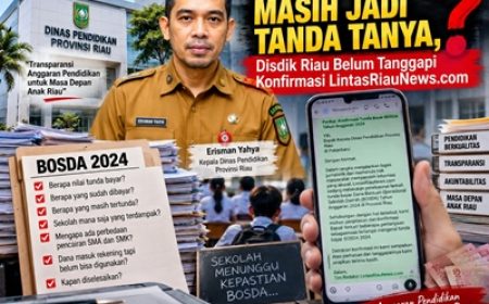Permalink ke BOSDA 2024 Masih Jadi Tanda Tanya, Disdik Riau Belum Tanggapi Konfirmasi LintasRiauNews.com
