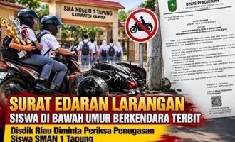 Permalink ke Surat Edaran Larangan Siswa di Bawah Umur Berkendara Terbit, Disdik Riau Diminta Periksa Penugasan Siswa SMAN 1 Tapung